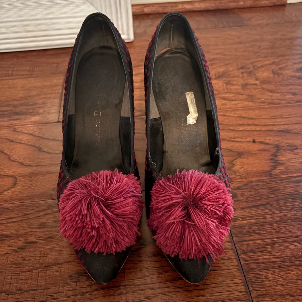 Christian Dior black and pink Pom Pom pumps | discontinued